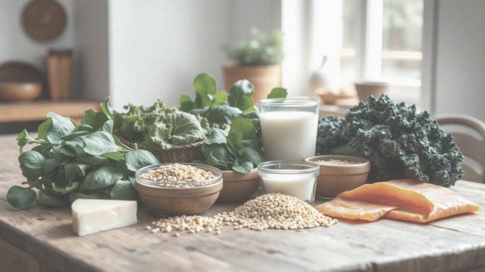 Jakie produkty są bogate w wapń i witaminę K, które są istotne w diecie menopauzalnej?